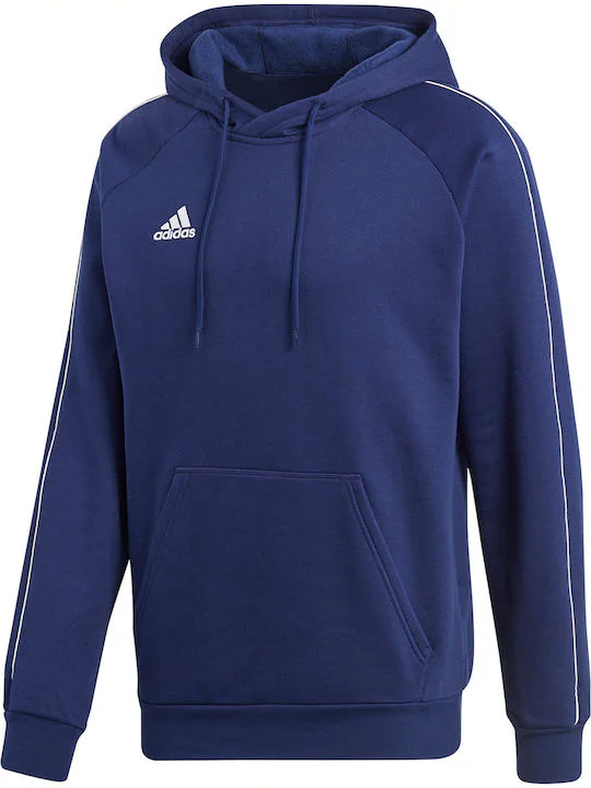 CV3332 Adidas Core 18 Ανδρικό Φούτερ με Κουκούλα και Τσέπες (Navy)