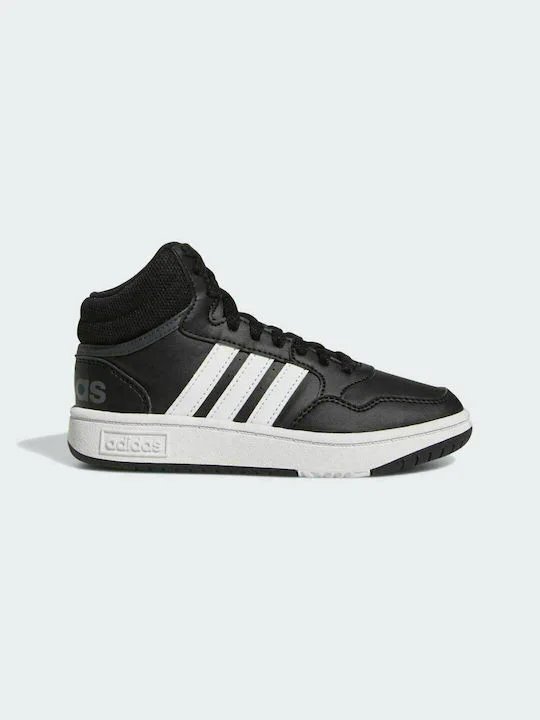 GW0402 Adidas Hoops 3.0 Mid (Mid Core Black / Cloud White / Grey Six)