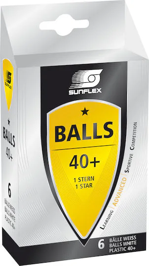 Sunflex Μπαλάκια Ping Pong 1 Star 6τμχ 97251