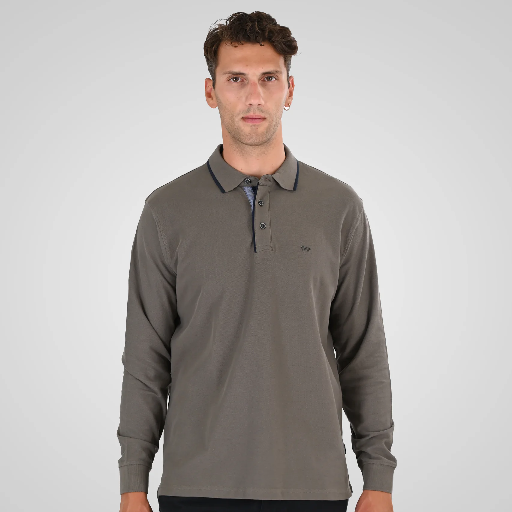 Double longsleeve Polo 262PS-3098 Taupe