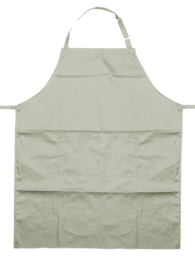 Apron 03 Ποδιά Μαγείρων μακριά με στηθούρι Χρώμα Μπεζ