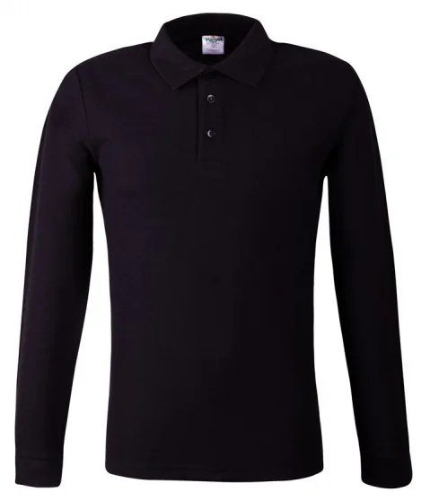 MPLS-180 Keya Polo Long Sleeve Χρώμα Μαύρο