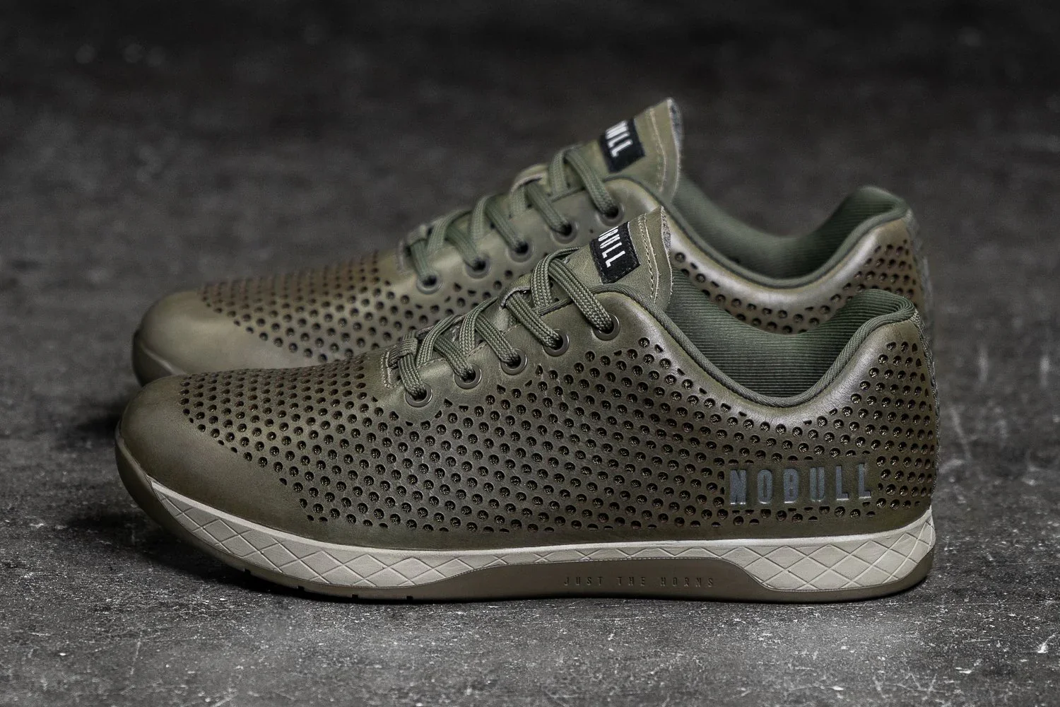 NoBull Leather Trainer Spring Moss/ Grey