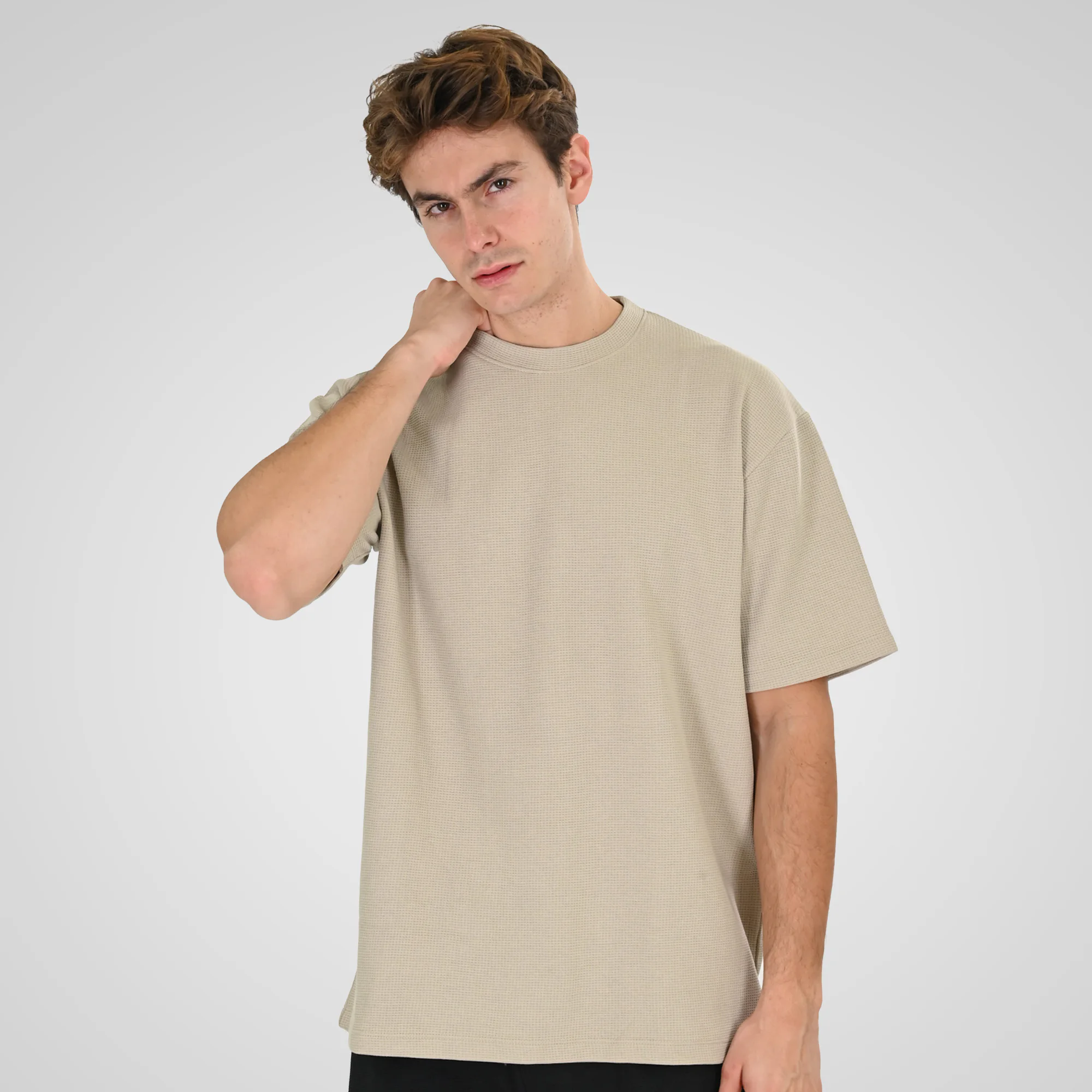 Double Κοντομάνικο Μπλουζάκι 261TS-9151 Stone Beige