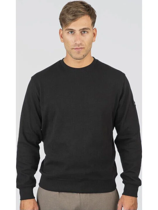 Double Φούτερ Αντρικό Βαμβακερό Regular Fit 252MTOP-1089 Pure Black