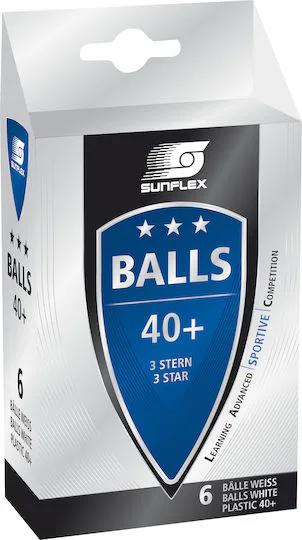 Sunflex Μπαλάκια Ping Pong 3-Star 6τμχ 97252