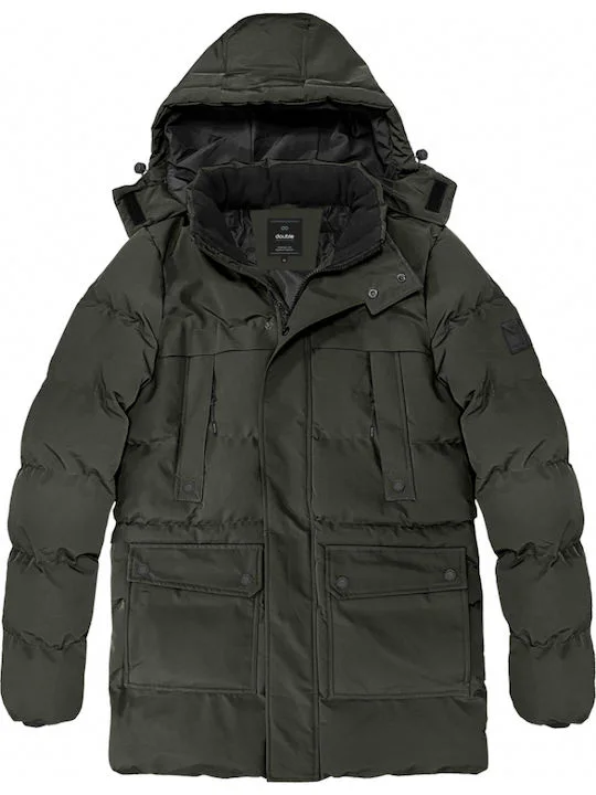 MJK-173VA Double Χειμωνιάτικο Μπουφάν Puffer Olive