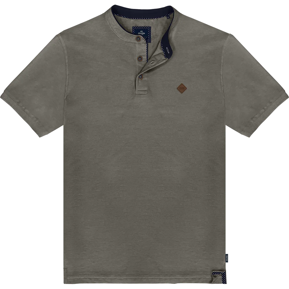PS-312SA Double Polo Pique Mao Collar (Μεγάλα Μεγέθη) LT Olive