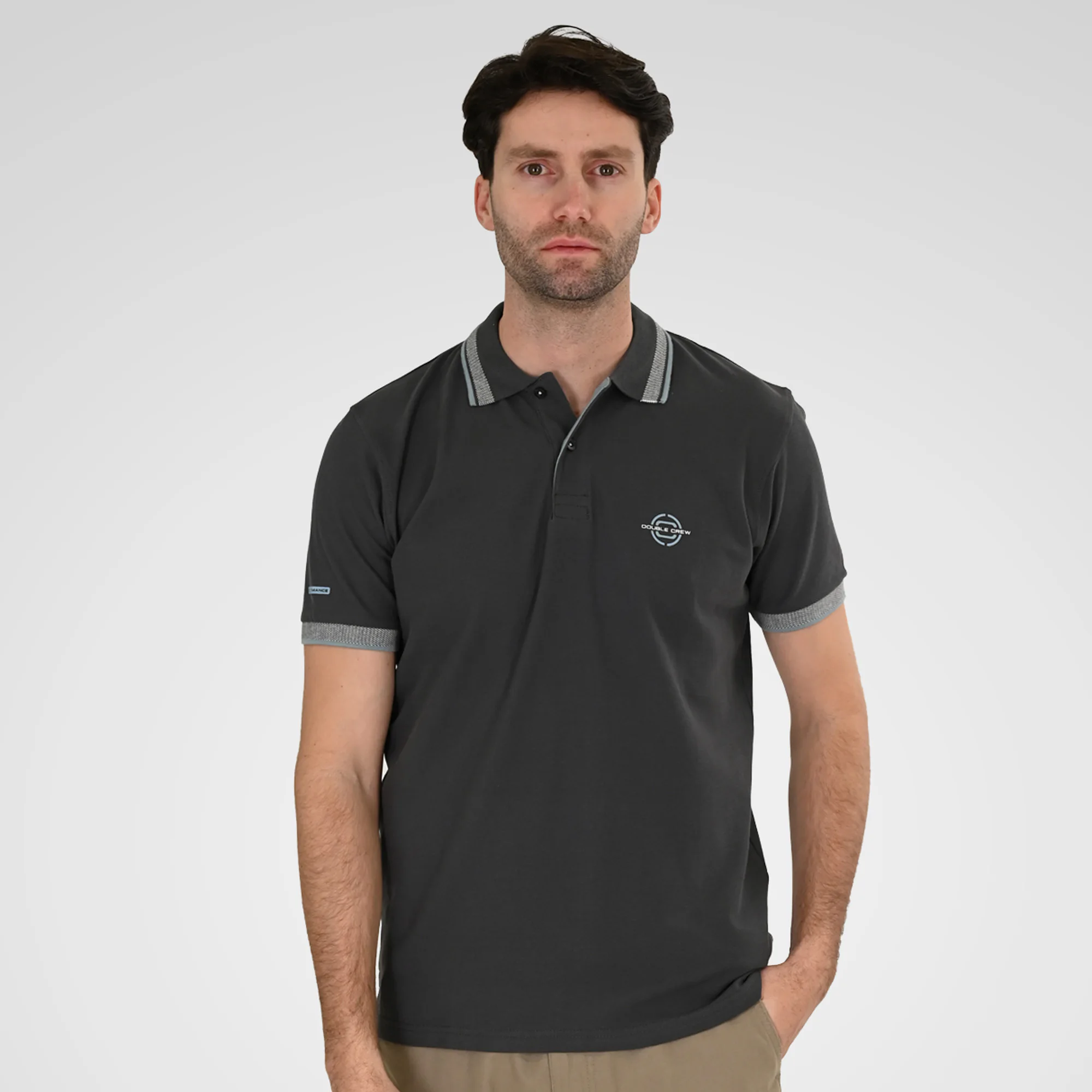 Double Ανδρικό Μπλουζάκι Polo 261PS-3077 Anthracite