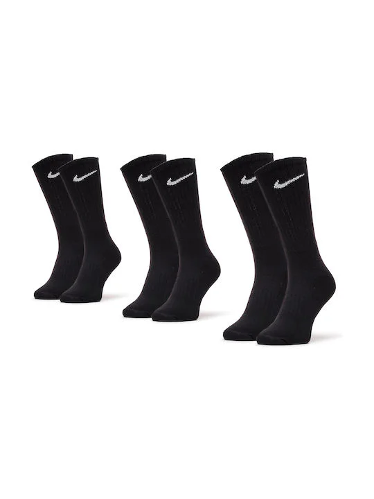 SX4508-001 Nike Value Cotton Κάλτσες για Τέννις Μαύρες 3 Ζεύγη