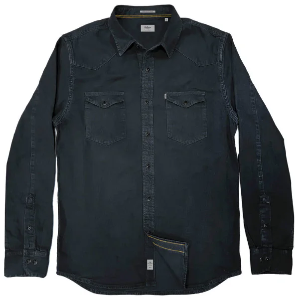 RDS-12VA Rebase Denim Shirts (μεγάλα μεγέθη)(denim black)