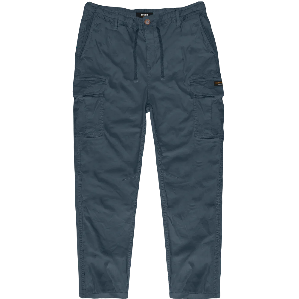 CCP-415A Double Cargo Pants With Elastic Waistband (Μεγάλα Μεγέθη) Blue