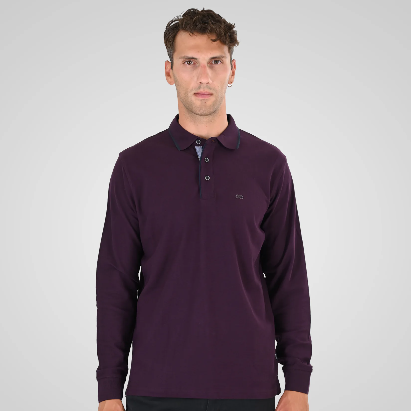 Double Longsleeve Polo 262PS-3098 Rasberry