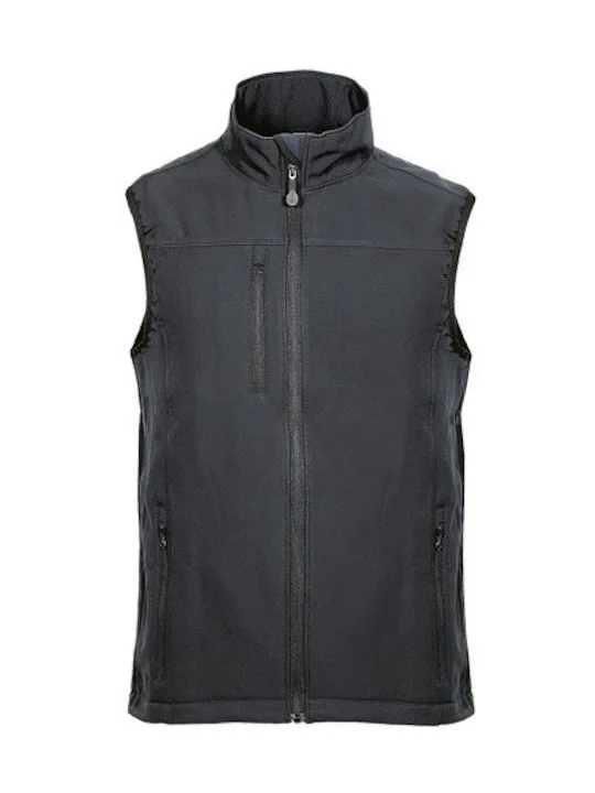 Fageo Ανδρικό Γιλέκο Εργασίας Softshell με Επένδυση Fleece Μαύρο Fag 069