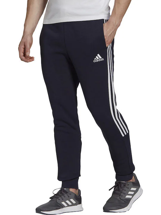GK8977 Adidas Essentials Παντελόνι Φόρμας με Λάστιχο Fleece (Navy)