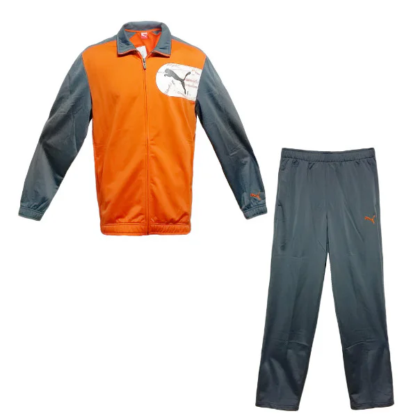 831779 03 Puma Mens Poly Suit Χρώμα Γκρι/Πορτοκαλί