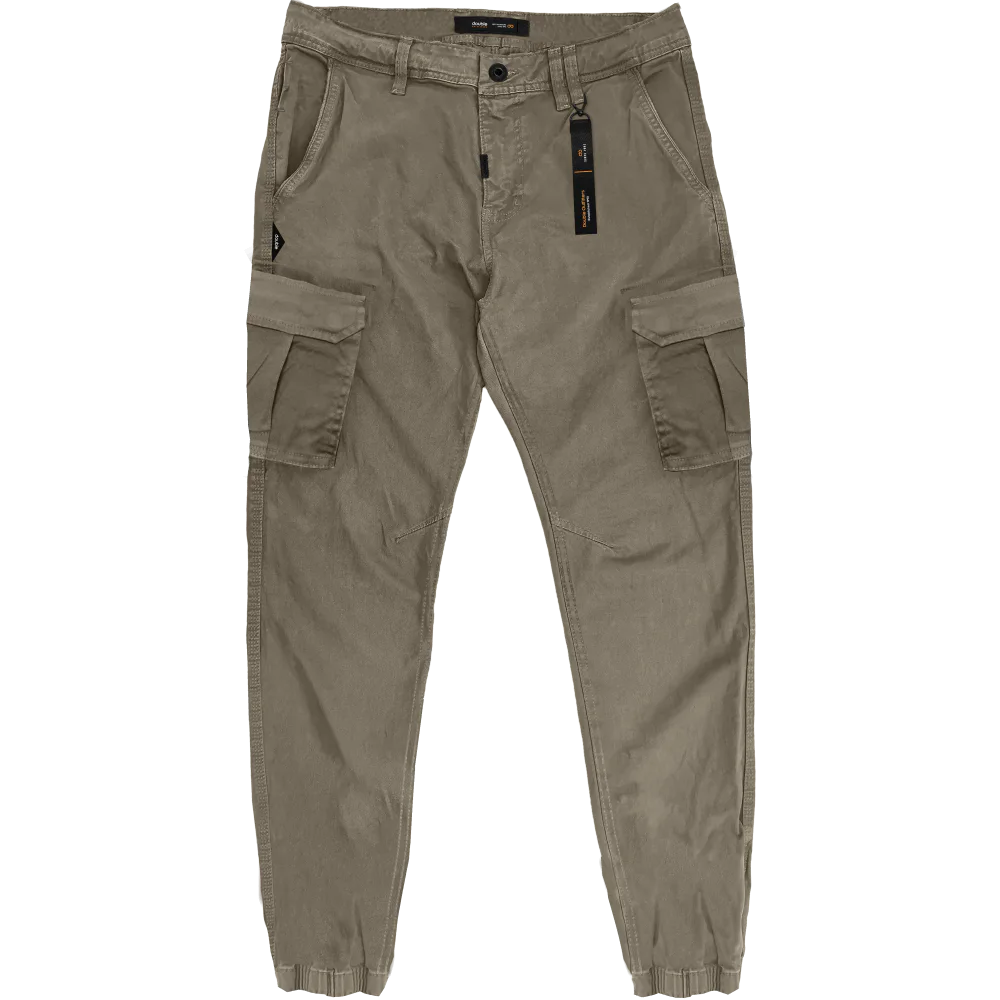 CCP-416A Double Cargo Pants With Elastic Tape Hem (Μεγάλα Μεγέθη) Smoke