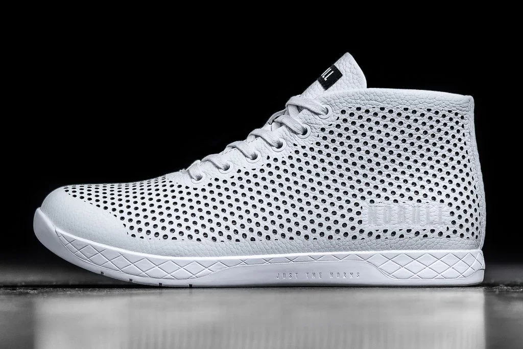 NoBull Leather Mid Trainer White/White