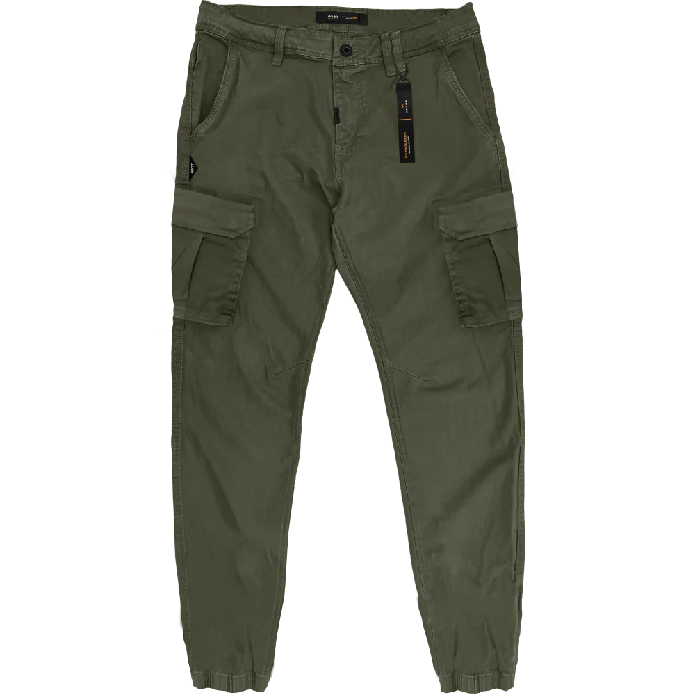 CCP-416A Double Cargo Pants With Elastic Tape Hem (Μεγάλα Μεγέθη) Khaki