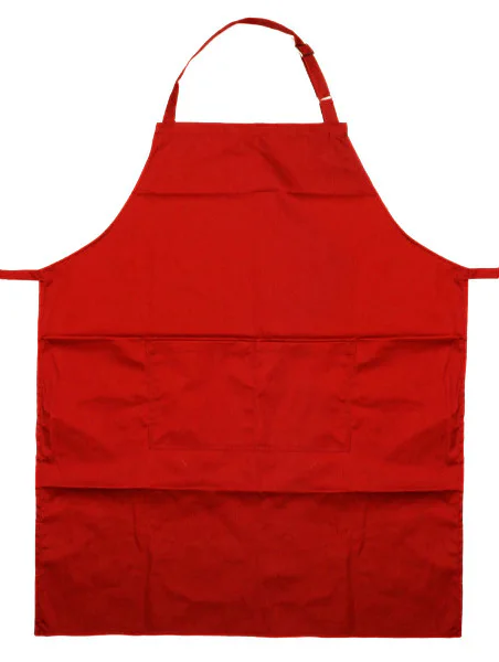 Apron 03 Ποδιά Μαγείρων μακριά με στηθούρι Χρώμα Κόκκινο