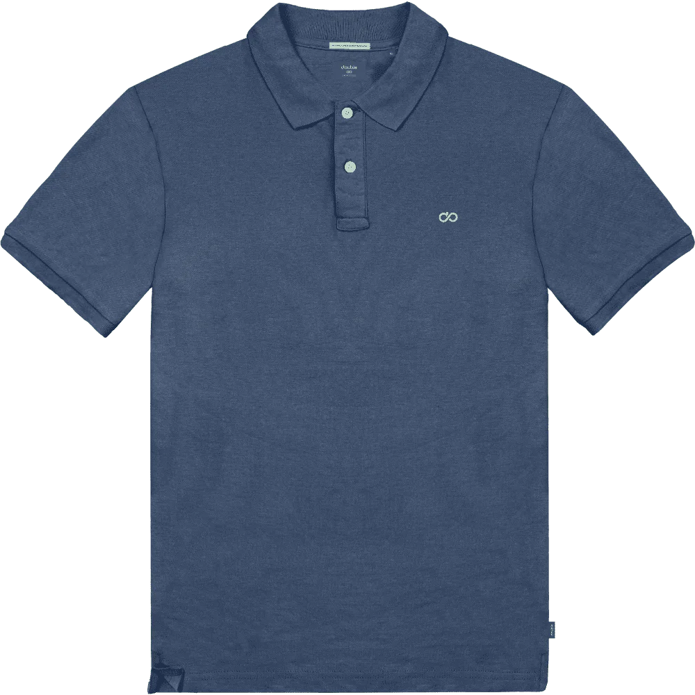 PS-32SA Double Polo Pique Mao Collar (Μεγάλα Μεγέθη) Indigo
