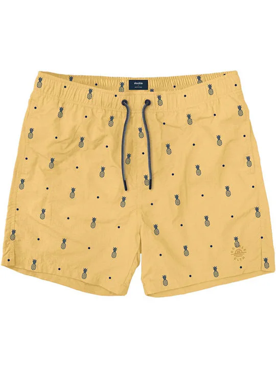 MTS-134VA Double All Over Print Shorts (Μεγάλα μεγέθη) Yellow