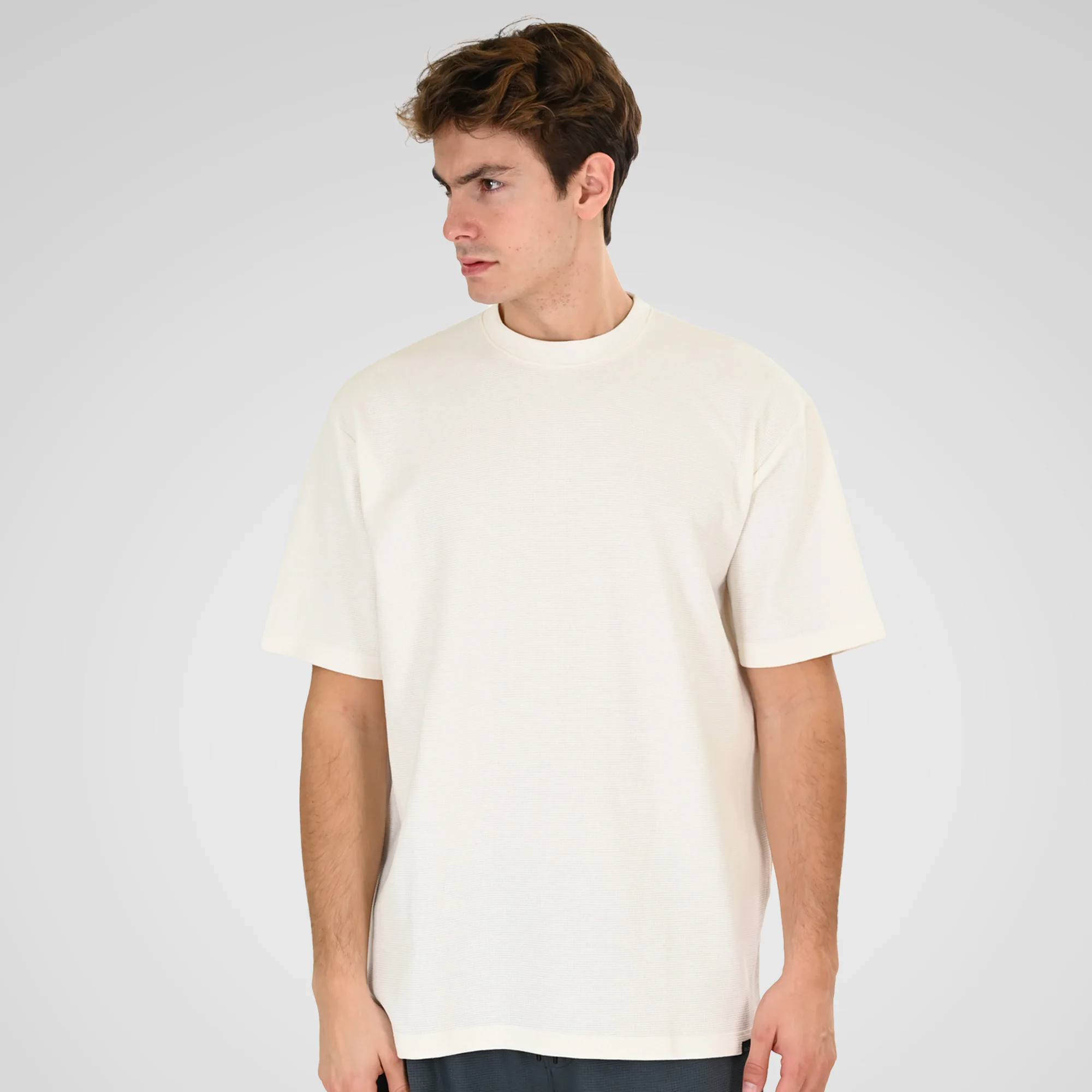 Double Κοντομάνικο Μπλουζάκι 261TS-9151 Off White