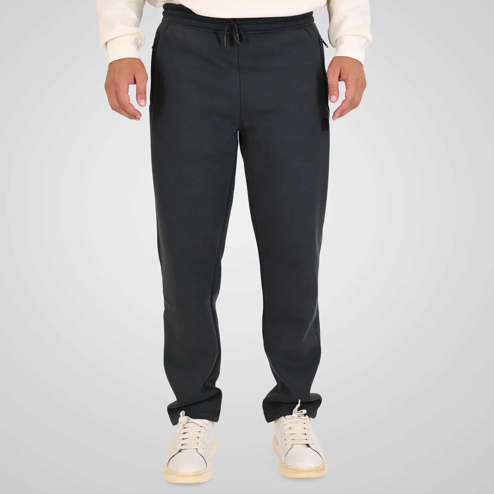 Double Jogger Pants With Elastic Waistband 262MPAN-6056 Anthracite