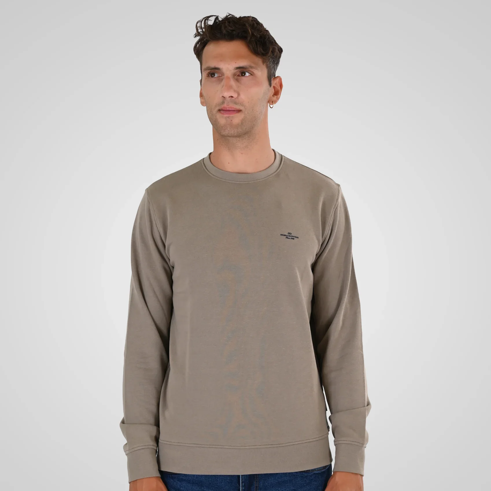 Double Hoodie Ζακέτα Brushed Fleece 262MTOP-1141 Dk Beige