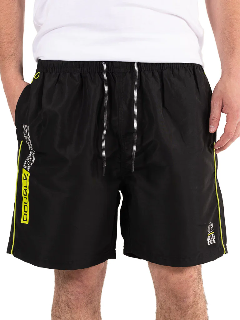 MTS-149A Double Shorts (Mεγάλα μεγέθη) Μαύρο