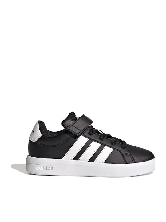 Adidas Grand Court Παιδικά Sneakers με Σκρατς Μαύρα HP3533