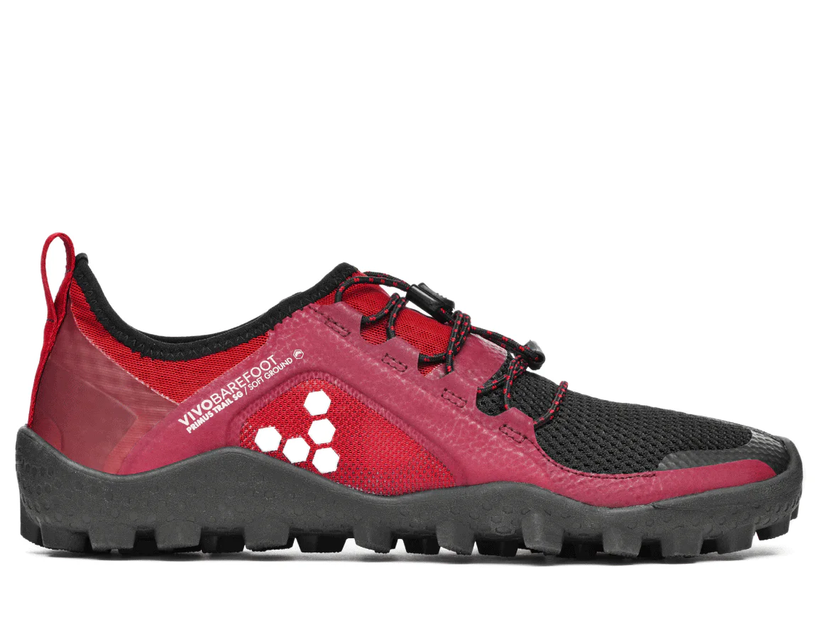 Vivobarefoot Primus Trail Soft Ground Γυναικείο Αθλητικό Παπούτσι Red/Black 200089-01