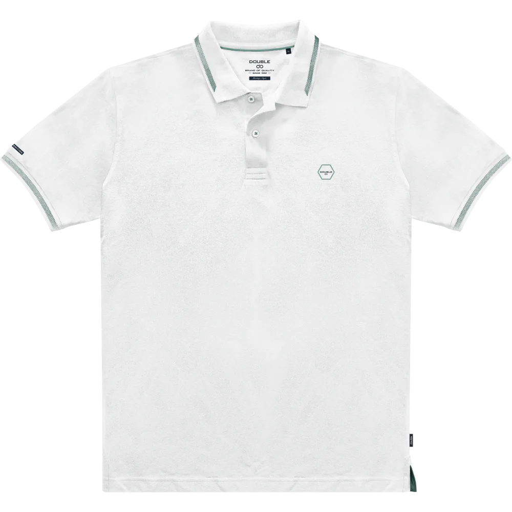 PS-307SA Double Polo Pique (Μεγάλα Μεγέθη) White