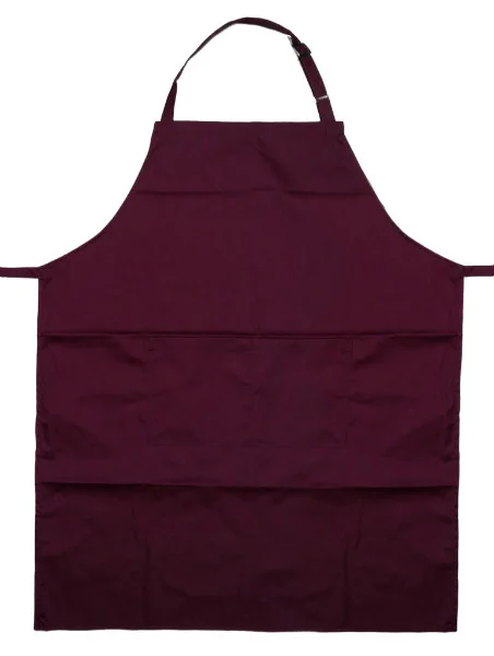 Apron 03 Ποδιά Μαγείρων μακριά με στηθούρι Χρώμα Μπορντώ