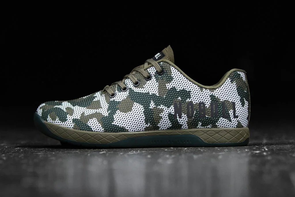 NoBull Superfabric Trainer White/Green