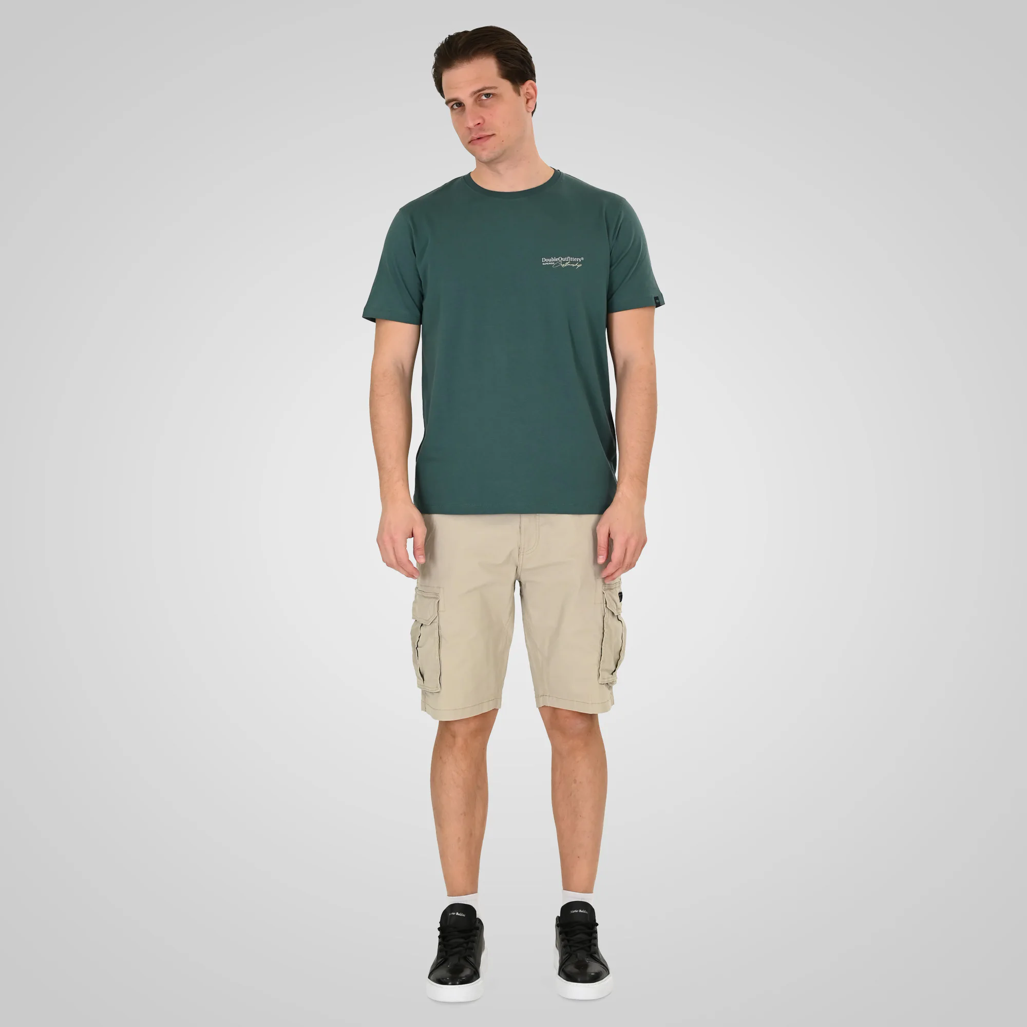 Double Ανδρική Βερμούδα Cargo 261MSHO-7061A Ice Grey