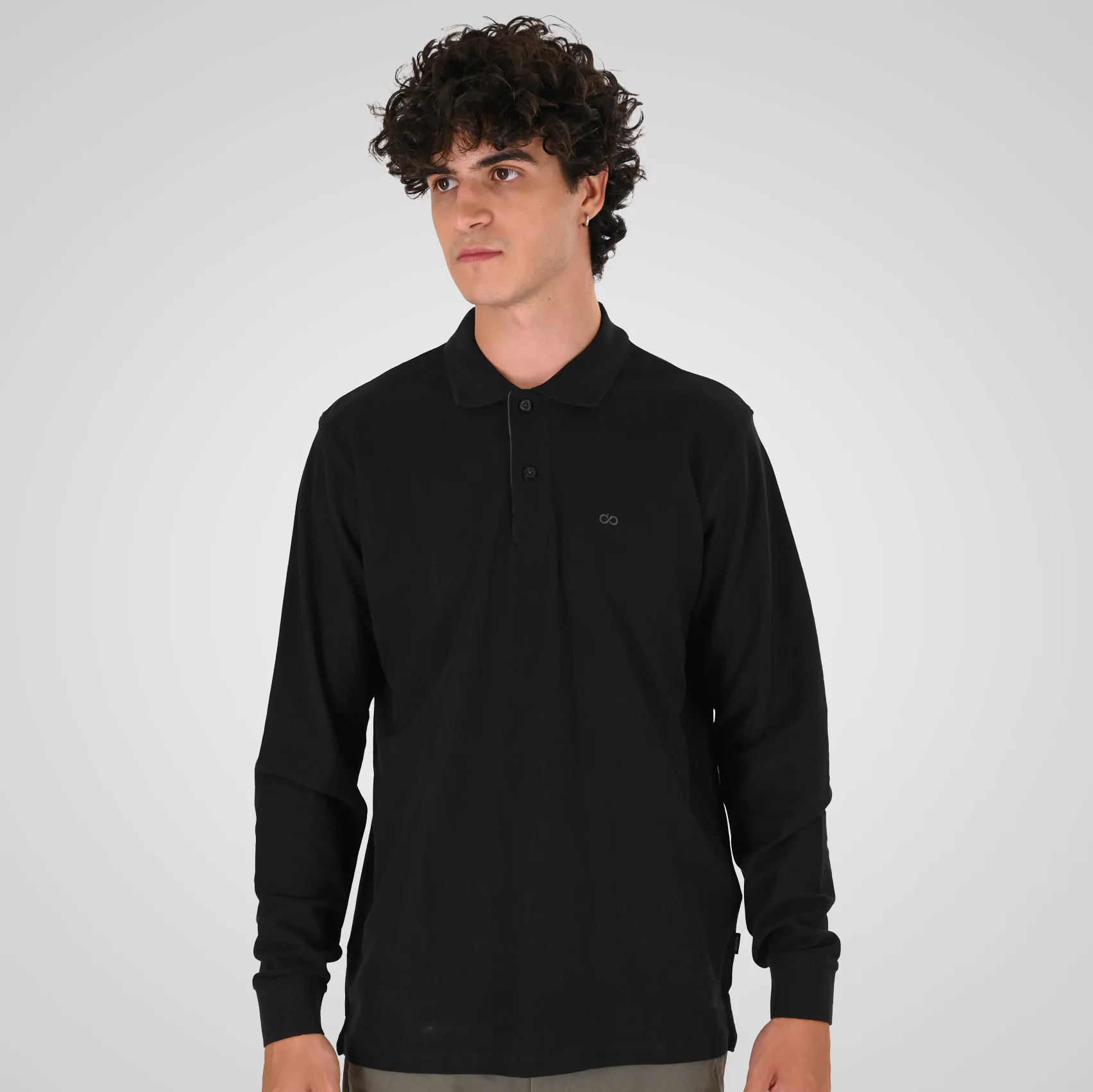 Double Longsleeve Polo 262PS-3097 Black