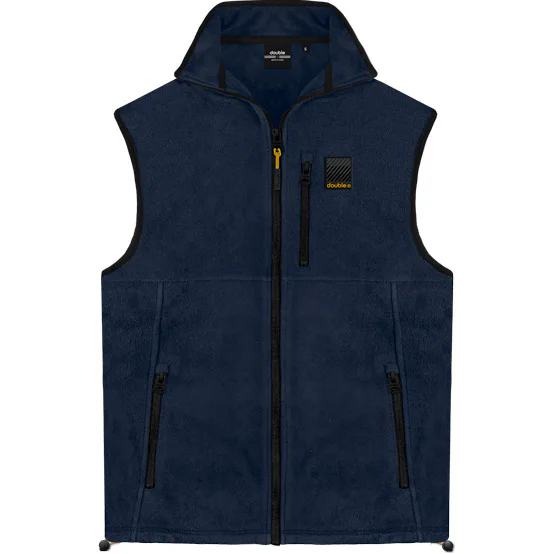 MFT-09VA  Double Full Zip Fleece Zilet Top (Μεγάλα μεγέθη) (Navy)