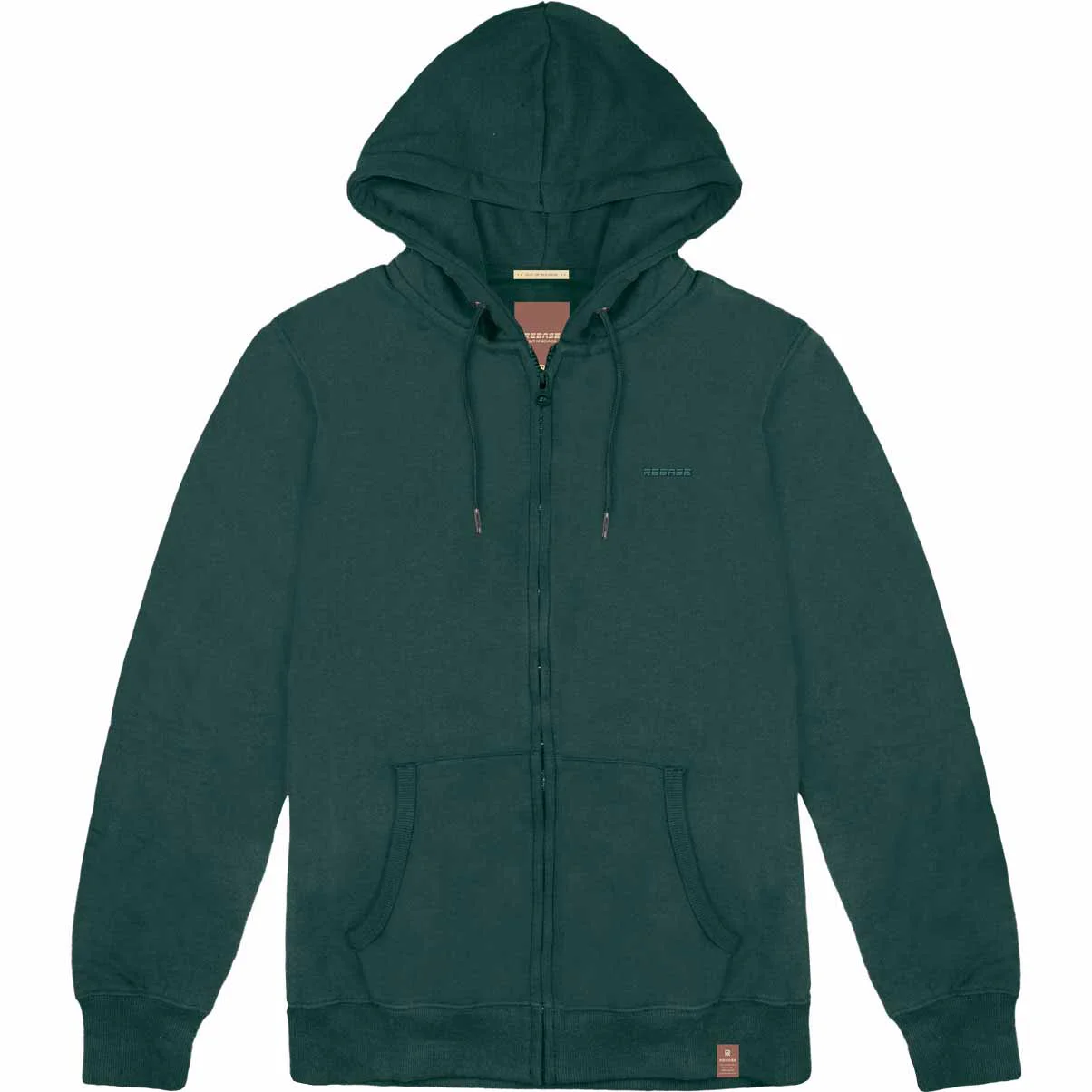 RMTOP-78A Rebase Brushed Fleece Full Zip Hoodie (Μεγάλα μεγέθη) (Forest Green)