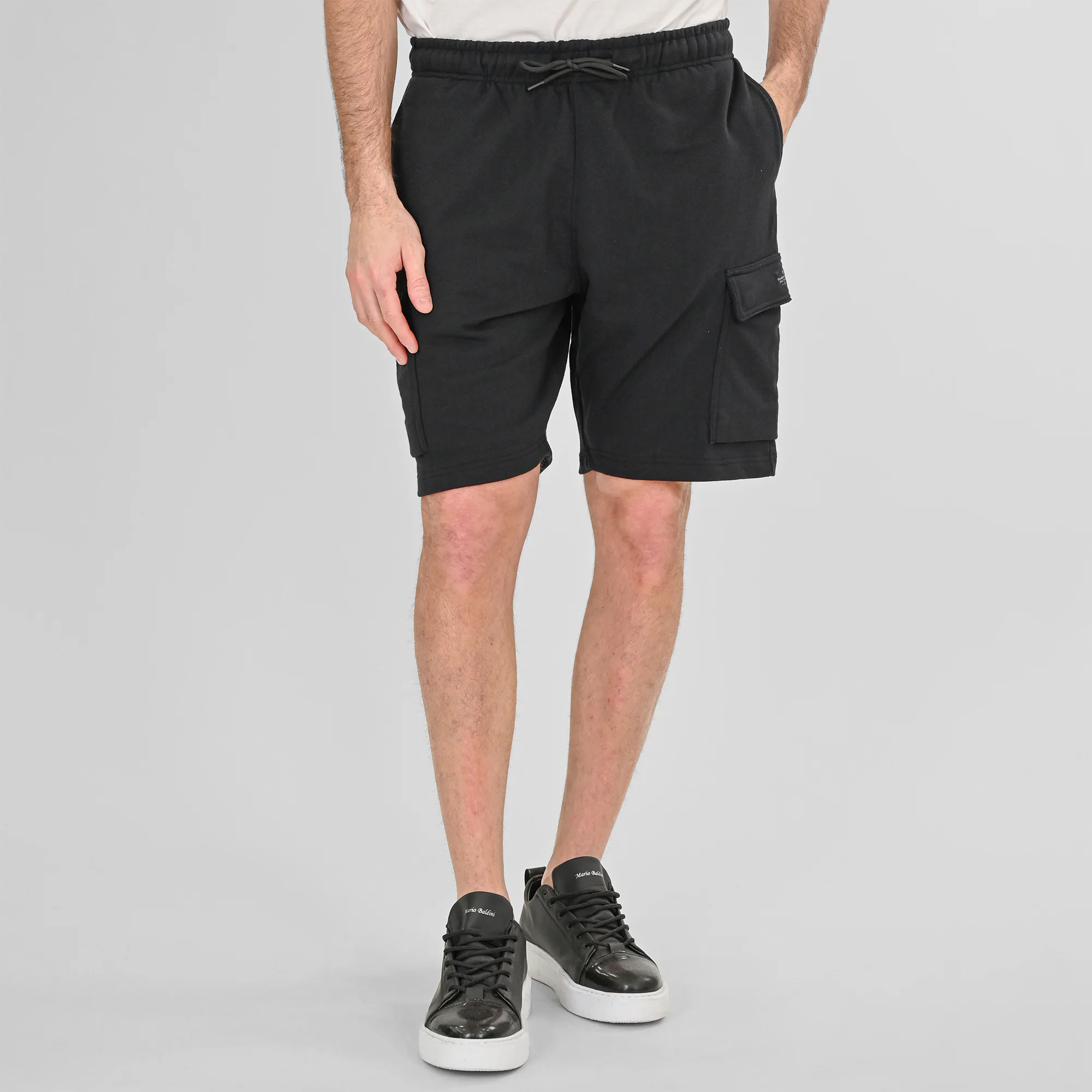 Double Μακό Βερμούδα με τσέπες 261MS-6032 Black