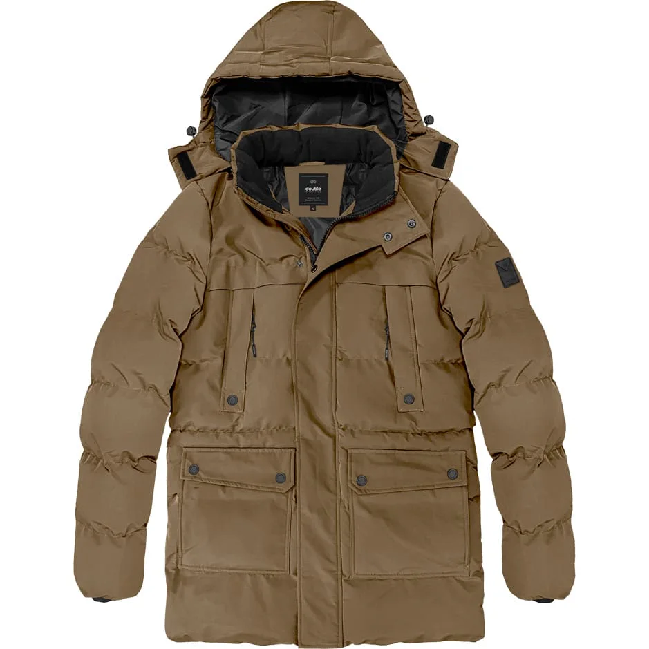 MJK-173VA Double Χειμωνιάτικο Μπουφάν Puffer Mocha
