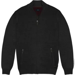 Double  Ζακέτα πλεκτή με φερμουάρ KNIT-68A Black
