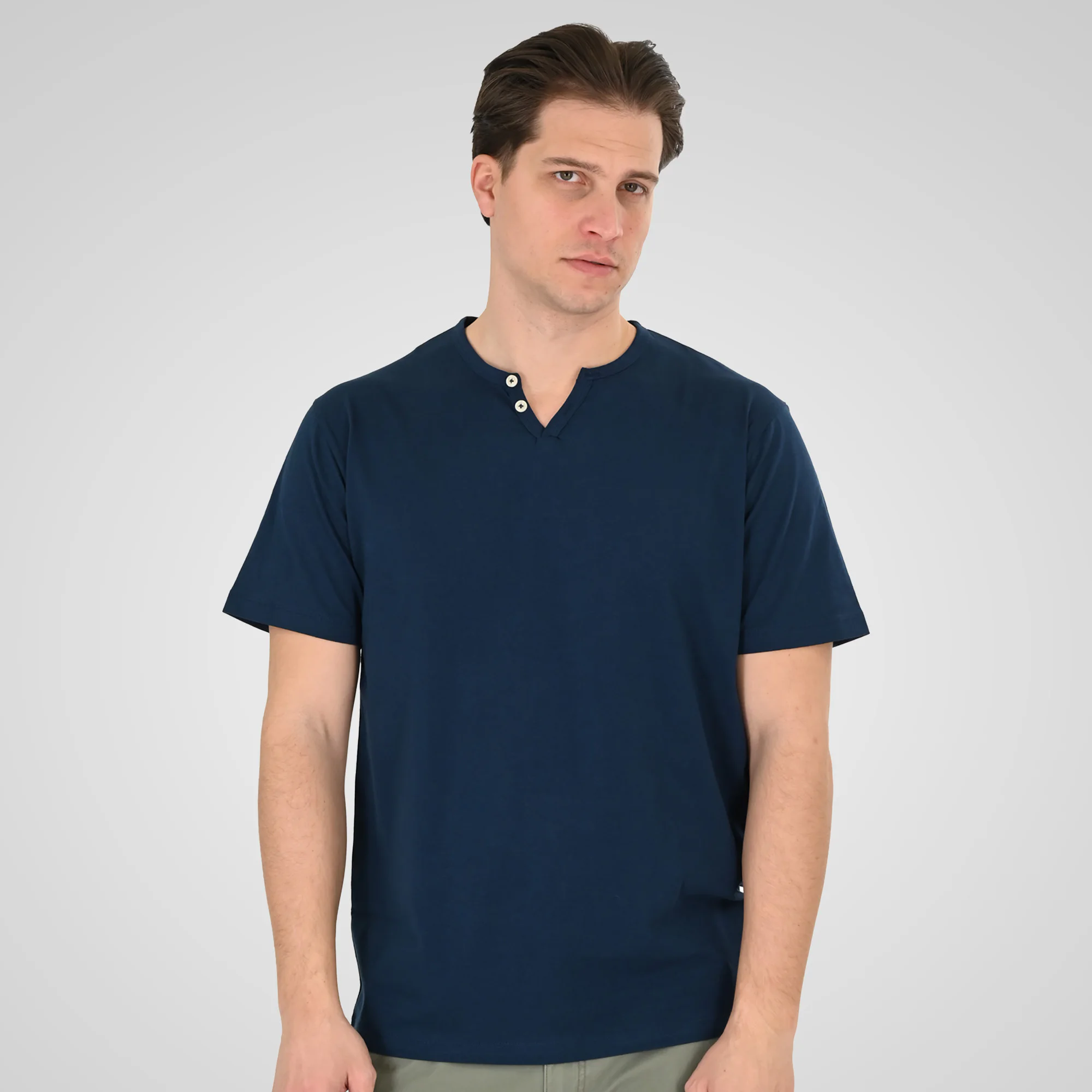 Double Ανδρικό Κοντομάνικο Μπλουζάκι V-Neck 261TS-9139 DK Blue