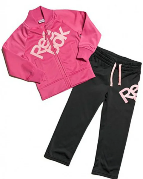 S49446 Reebok Tricot Tracksuit (charged pink/black)