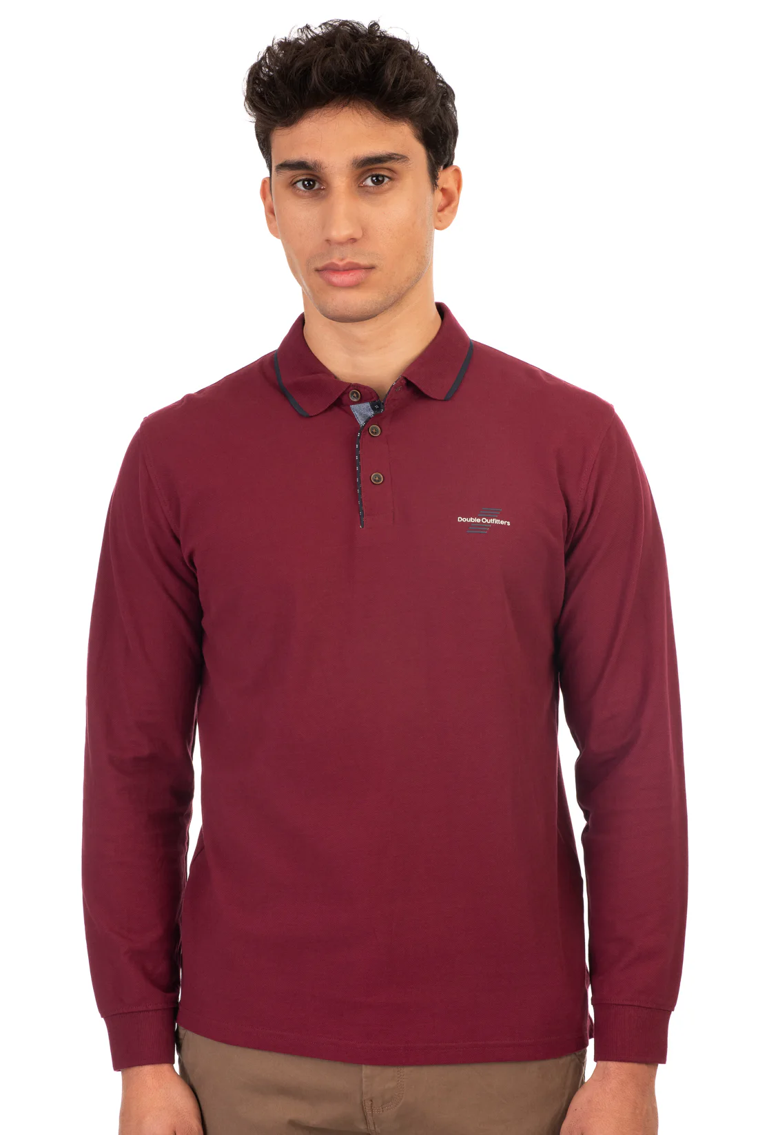 PS-3002 Double T-Shirts Polo Pique DK Bordeaux