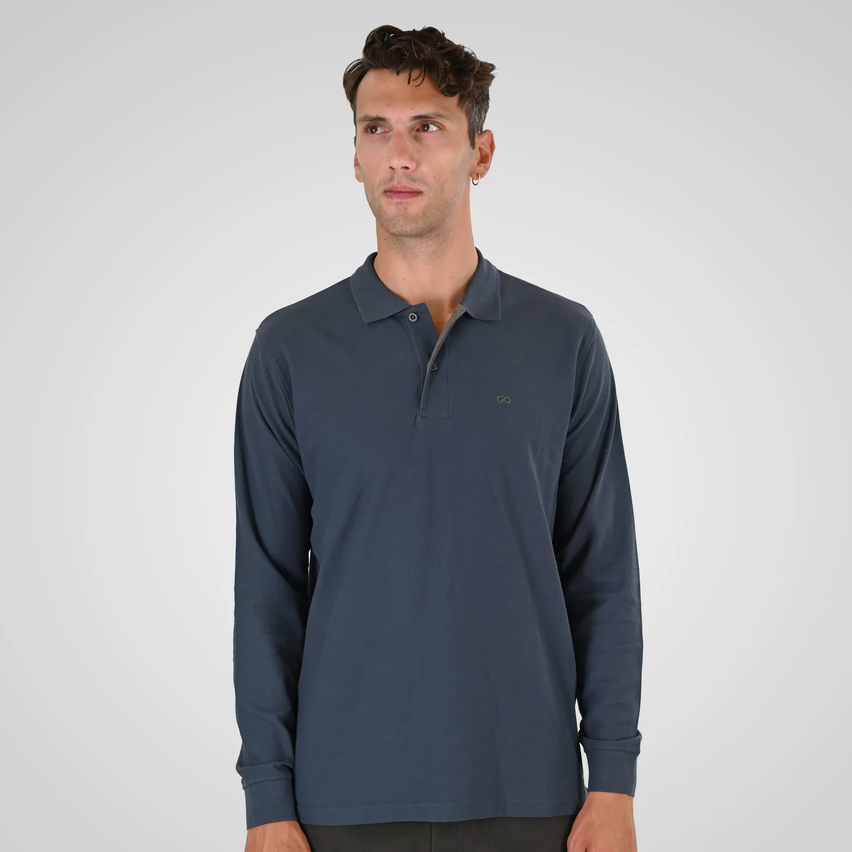 Double Longsleeve Polo 262PS-3097 Steel Blue