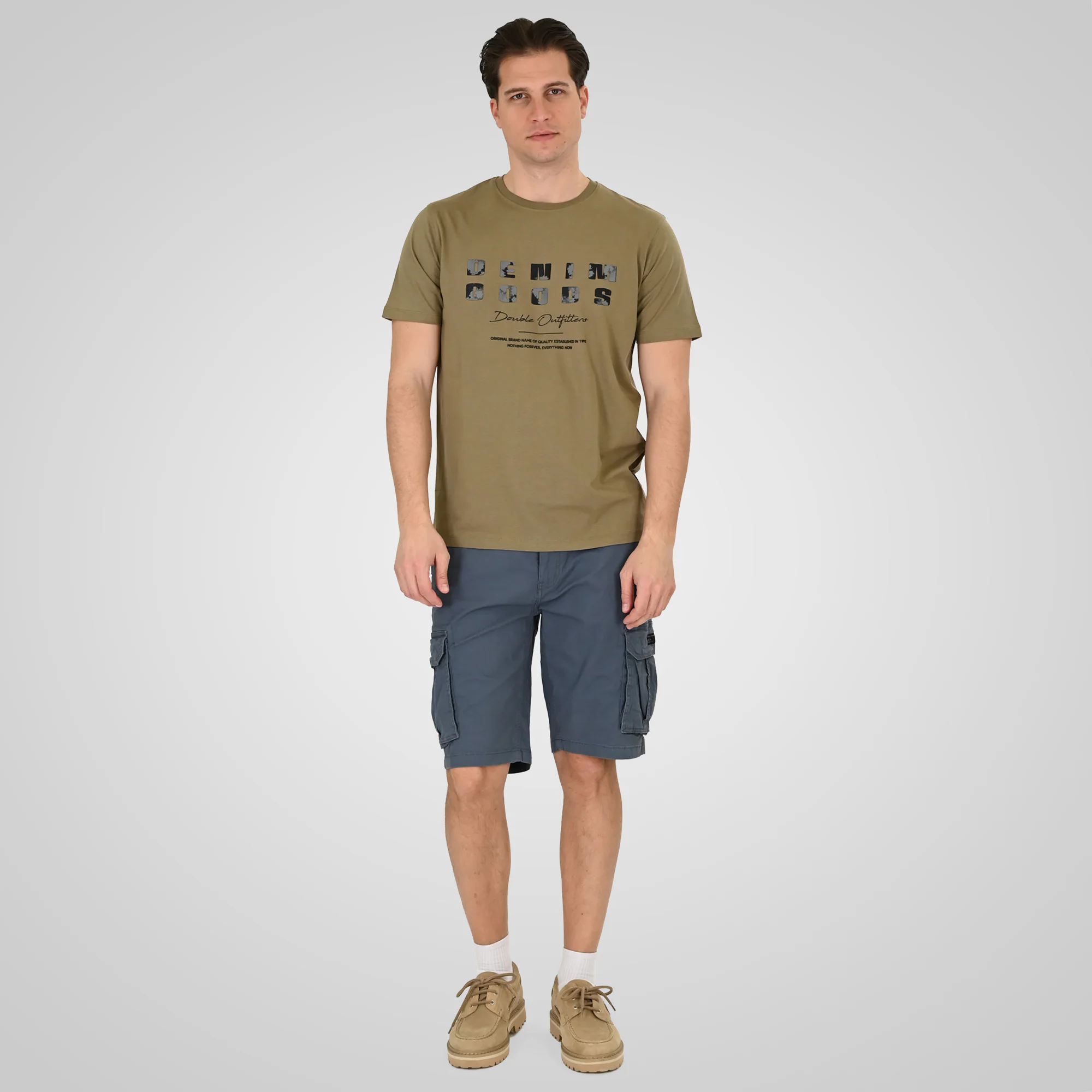 Double Ανδρική Βερμούδα Cargo 261MSHO-7061A Stone Blue