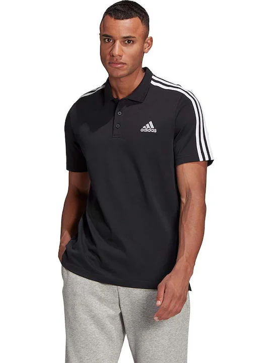 Adidas Essentials 3-Stripes Aerodry PQ Polo S GK9097 Black/White