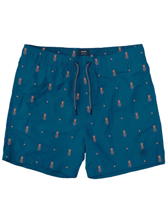 MTS-134VA Double All Over Print Shorts (Μεγάλα μεγέθη) Teal