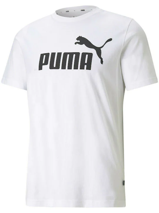 586666-02 Puma Logo Tee (Puma White)